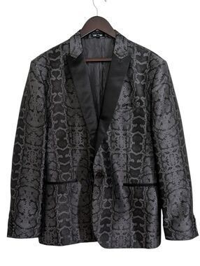 Express Men’s Slim Fit Snakeskin Print Tuxedo Blazer - 44R NWOT